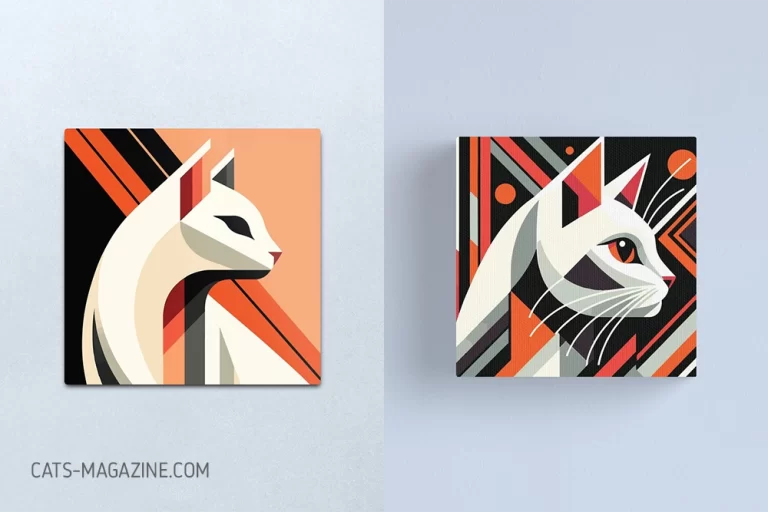 Art Deco Cat Portraits