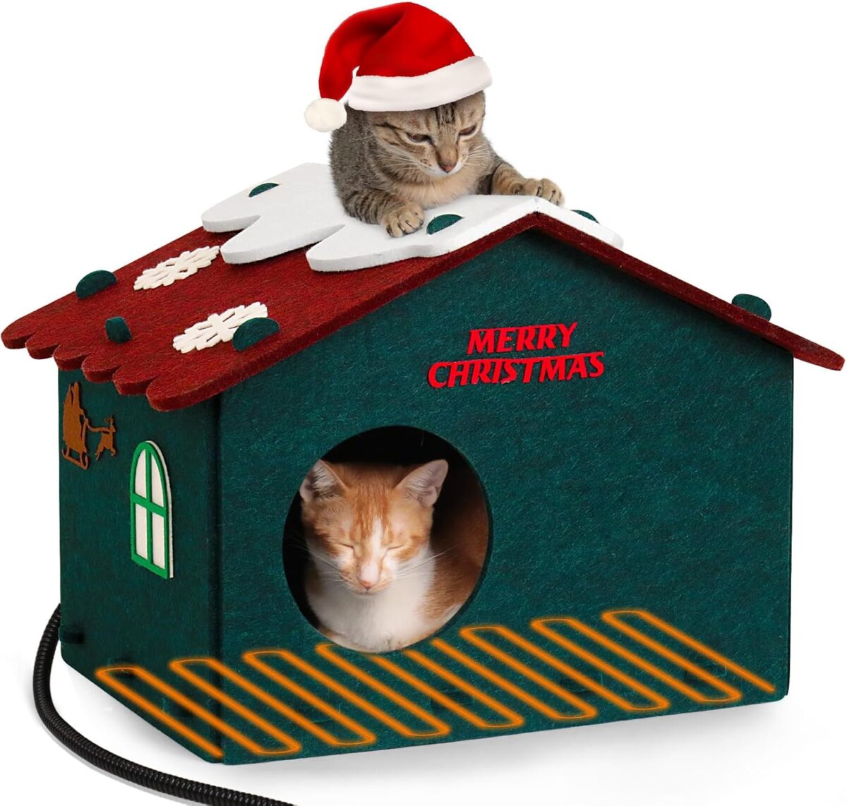 Christmas Heated Cat House