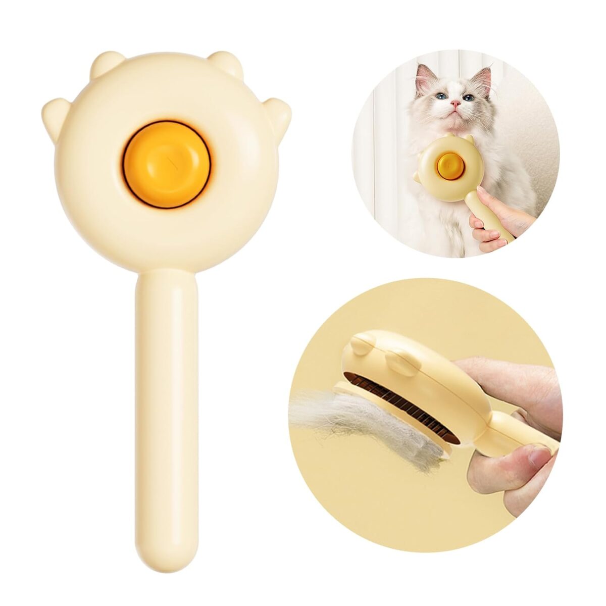 Paw Cat Brush with Release Button