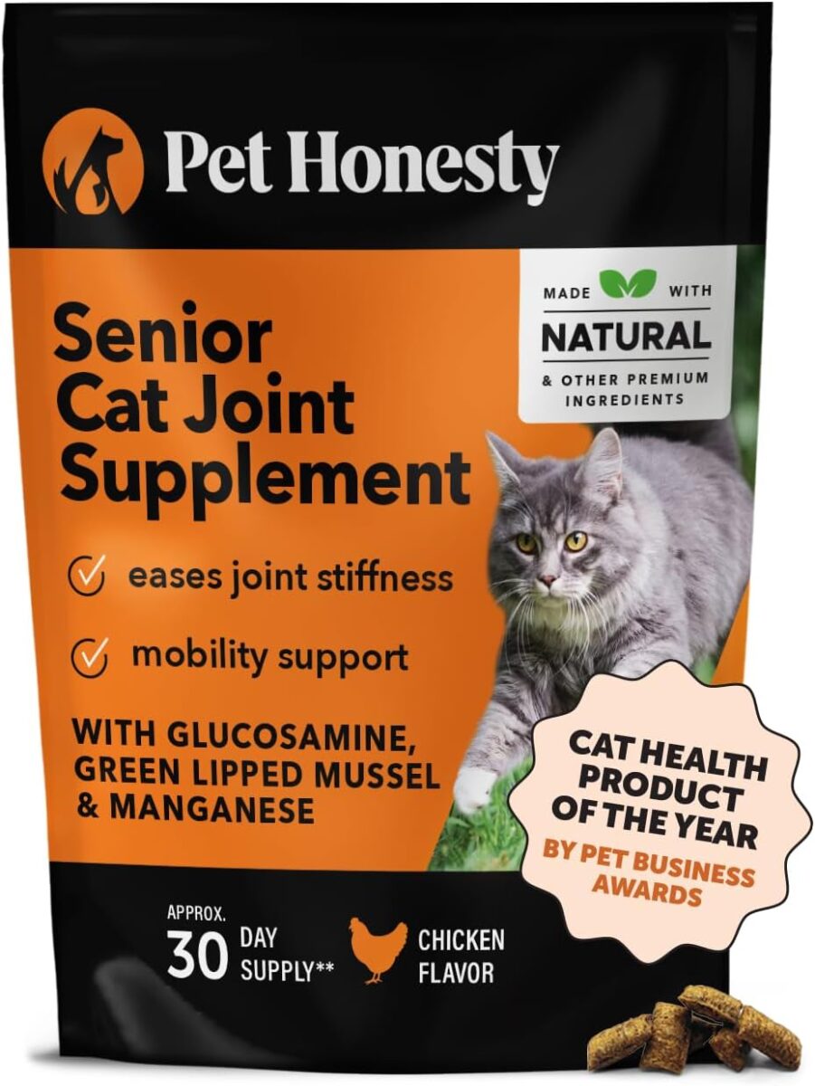 Pet Honesty Cat Hip & Joint Health Chews - Glucosamine for Cats, Cat Joint Support Supplement