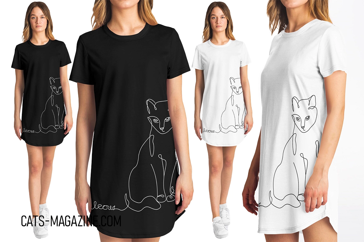 Stylish Cat-Themed T-Shirt Dresses You’ll Love – Perfect for Cat Lovers Everywhere