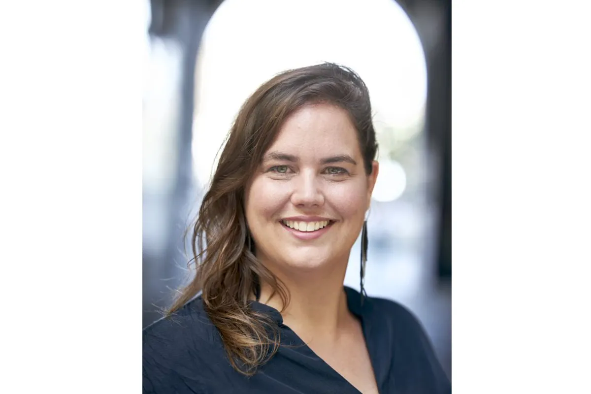 Portrait of Katelijne Bekers, CEO of MicroHarvest smiling outdoors.