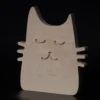 Small wooden cat decor warm grain Small handmade wooden cat decor with warm grain