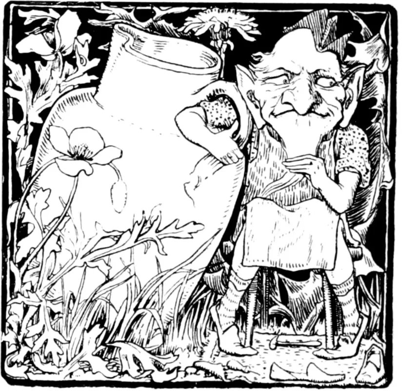 Illustration from Celtic Fairy Tales (1892) showing a mythical fairy-tale figure